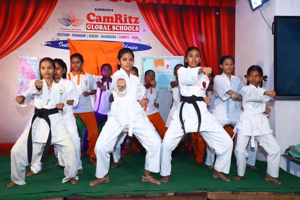 Karate Training at camritz Global School – Best CBSE School in boduppal Hyderabad